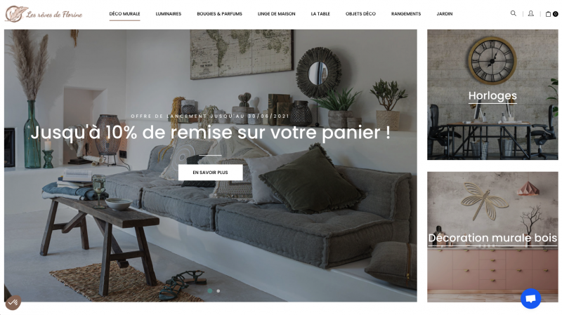 Image présentation Site e-commerce Les rêves de Florine